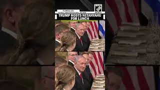 Президент Трамп принимает премьер-министра Израиля Биньямина Нетаньяху на обеде во Флориде.