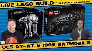 LEGO UCS AT-AT and 1989 Batmobile LIVE build
