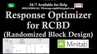 Response Optimizer for Randomized Block Block Design RCBD in Minitab