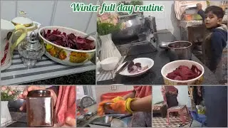 Winter full day routine vlog ! Lobia salad bnaya !  Sadia ka kitchen Pakistani villager ❤️