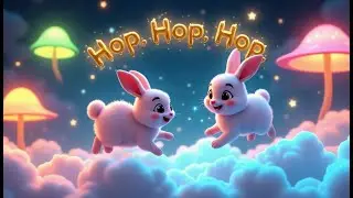 Sleeping Bunnies in the Sky🌙| Hop, Hop, Hop! | Magical Bedtime Song for Kids | Fuzzy Hugs! Original💖