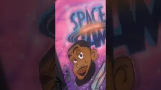 Hand painted Space jam 2 bookbag #custommade #spacejam #lebronjames #bugsbunny