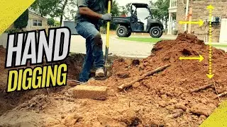 Hand Digging A Sprinkler Valve Box