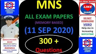 MNS EXAM 2020 ALL SHIFT PAPERS, MNS 2020 EXAM PAPER 11 SEP 2020 ALL SHIFTS,MNS EXAM 2020 ALL PAPERS,