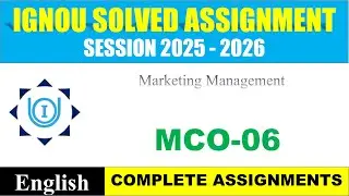 IGNOU MCO 06 Solved Assignment 2025-2026 | English Medium | Download PDF | IGNOU Students Portal