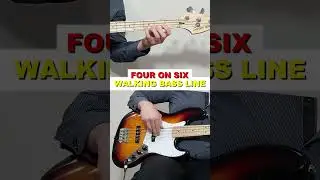 &laquo;Четыре на шесть&raquo; (часть 2) 🎸Линия шагающего баса🎻🎵😎 #jazzbass #walkingbass #wesmontgomery