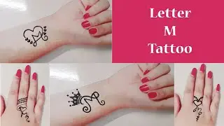 Letter 'M' Tattoo Mehndi Designs #mehndidesigns #mehndiart