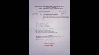 Human anatomy and physiology question paper of 2 semester b pharma era university