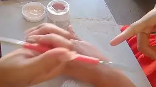 Treinando alongamento na minha modelo.