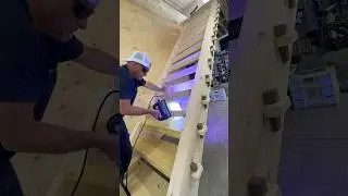 Using the new instant LED-UV curing hardwax-oil from ​⁠@OsmoCanada  on the stairs!