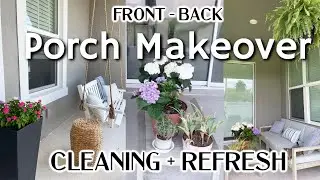 NEW! FRONT + BACK PORCH CLEANING MOTIVATION | PORCH DECORATING IDEAS 2022