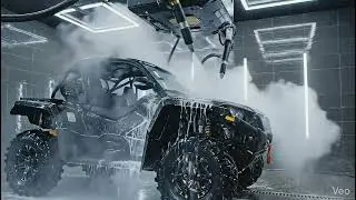 ASMR Snow Foam Washing Black ATV 4K