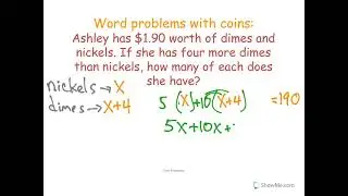 Solving Coin Problems Using Algebra
