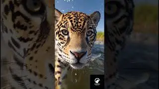 Majestic Leopard Walks Through Water SOUND ON 🔊