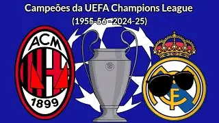 Campeões da UEFA Champions League (1955-56 = 2024-25)