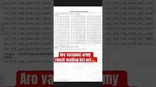 💫Agniveer Army Varanasi ARO 3rd Merit List Out 2025|Aro varanasi army result 2025 waiting list out