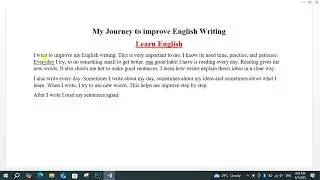 How to improve English. My Journey to Improve English Writing | From Struggles to Progress #english