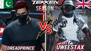 T8 ▰ DREADPRINCE (#1 Ranked Bryan) Vs UWEESTAX (#1 Ranked Leroy) ▰ Tekken 8 High Level Gameplay