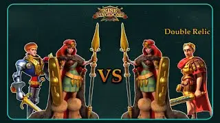 Boudica/Julius Caesar (Double Relic) VS Boudica/Henry - Rise of Kingdoms