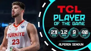 Alperen Sengun flirts with the triple-double! in big TUR 🇹🇷 win over CZE 🇨🇿 at #EuroBasket 2025!