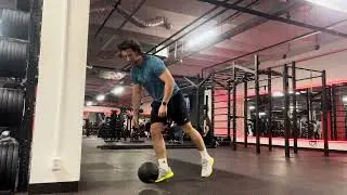 Wall Ball Chest Throw (dynamic step)