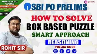How to Solve Box based Puzzle (Reasoning) Smart Approach | SBI PO Prelims
