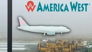 America West Retrojet Taxiing in Thick Fog