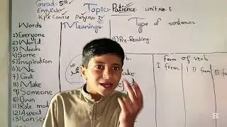 Grade 5th English kpk course 