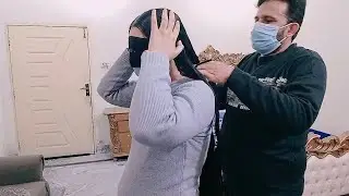 Blind fold challenge beautiful hairstyle making by husband #sajalkhanvlogs 