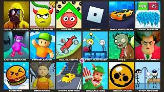 Hide In The Backroom,Scary Teacher 3d,Stumble Guys,Squid Game,Grimace Monster Scary Survival