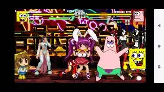 Mugen Spongebob And Puchiko VS Patrick And Usada