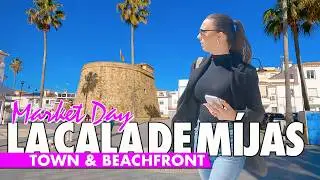 Winter in La Cala de Mijas | M&iacute;jas Costa town & beachfront walk | Spain virtual tour