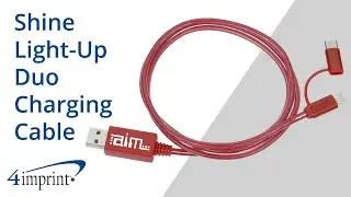 Shine Light Up Duo Charging Cable - Custom Charging Cable by 4imprint
