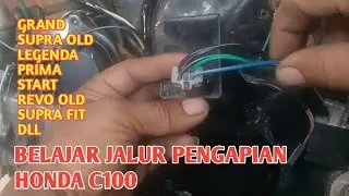 Getting to know the HONDA C100 ignition cable path.