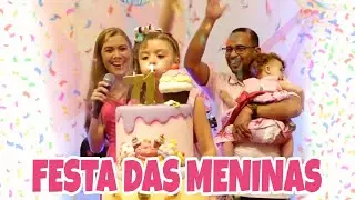 FESTA DE ANIVERS&Aacute;RIO DAS MENINAS CANDY - DOCERIA - GIO 7 ANOS  E ISA 1 ANO #festademenina