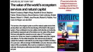 Robert Costanza: Ecosystem Service Valuation