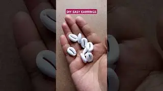 Diy kauri shell super easy earrings #tamil #howtomakekundanjewelleryathome #shorts #tutorial