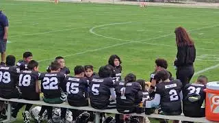 @deserteliteshowcase 2025 3/4 grade team Legion in black against team Dynasty in white🏈🌟