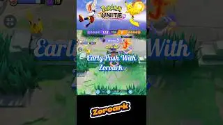 Early Push With Zoroark || Insane Feint Damage #pokemonunite #zoroark #hpgaming