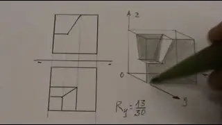 Cubo de pir&aacute;mide hueca. Di&eacute;drico y caballera.