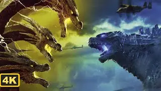Godzilla King of the Monsters - Godzilla Vs King Ghidorah All Fight Scenes