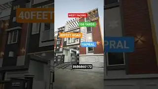 WEST FACING | 166 YARDS | 2800 SFT | 26.9*56 D || GROUND 2BHK | 1st 2BHK | 40FEET ROAD | 8686860172