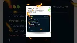 Local scope function in javascript  #coding #htmlcss #webdevelopment #scrolltrigger #gsap#javascript