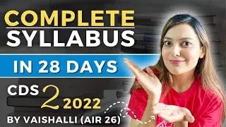 My Last Month Revision Timetable for CDS 2 2022| By Vaishalli