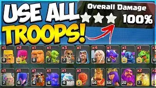 This Troll Army Works! 4 Town Hall Levels Use Every Troop Attack to 3 Star in Clash of Clans