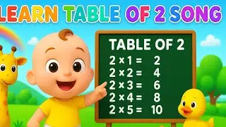 Table of 2 for Children 👦| Fun Multiplication Poem & Song | Learn 2 Times Table Easy