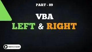 Part 89 - VBA LEFT & RIGHT Function – Easy Explanation for Beginners! (Very Simple) | Hindi