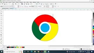 Googlen chrome logo. Corel draw tutorial.