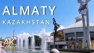 Прогулка по центру Алматы / Алматы, Казахстан 2024 / 4K UHD