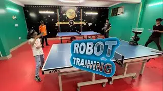 Table Tennis multi ball training with robot at Time Out Club Vikas Nagar Lucknow